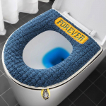 Universaalne tualettmatt pl&uuml;&uuml;sist padi majapidamises paksendatud soe multikas WC-matt veekindel WC-istme kate T&otilde;mblukuga istmepadi sinine