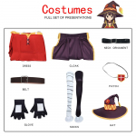 KonoSuba Jumala &otilde;nnistus sellel imelisel maailmal Konosuba Megumin Kapaga Kleit &Uuml;likond Riietus Parukas Halloween Anime Cosplay Kost&uuml;&uuml;mid XS