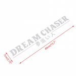 Dream Chaser auto tagumise esiklaasi kleebis peegeldav Jdm vin&uuml;&uuml;lkleebise tarvikud valge