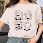Jaapani anime Ahegao T-s&auml;rk naiste Harajuku Boku No Hero Academia T-s&auml;rk Senpai naljakas T-s&auml;rk XL valge
