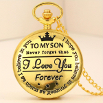 Meeste taskukell minu pojale L Love You parim kingitus kvartsist taskukella kett kelladele, meeste kingitus