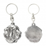 Fila Brasileiro - Silver-plated pendant with a dog in a decorative box, handbag decoration, backpack pendant by Art-Dog brand