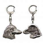 Dachshund Wire-haired, Wiener dog, Badger dog - Silver-plated key ring with a dog in a gift box, handbag decoration, backpack pendant by Art-Dog brand