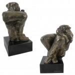 Boxer, German Boxer III - Dog statue, bust on stone base, sculpture, trophy for dog show by Art-Dog brand