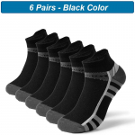 Kvaliteetsed 6 paari meeste spordisokid vabaaja hingavad mugavad jooksva mehe sokid Uus pluss suurus EU39-46 EUR39-46 must