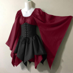 Halloweeni Cosplay Palee Victoria Keskaegne Vintage Haldja Elfi Kost&uuml;&uuml;m Naistele Printsess Sidemega J&otilde;ulud Lapit&ouml;&ouml; Peokleit J&otilde;ulud M