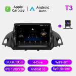 Autoraadio Android Auto Carplay Ford Kuga 2 Escape 3 jaoks 2012-2019 Multimeediam&auml;ngija peaseade Stereo GPS-navigatsioon BT WIFI 2+32GB 2+32GB