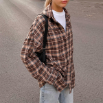 Moodne naiste lahtine retro ruuduline s&auml;rk S khaki