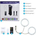 RGB LED Valgusriba, 8 V&auml;rvi, 400 Efekti Muusikaga S&uuml;nkroniseeruv V&auml;rvimuutev Valgustus, DIY Dekoratsioonitarvikud, Ringvalgusti Ribad PS5 jaoks, Rakenduse/IR Kaugjuhtimispult Package:15*10*4cm mitmev&auml;rviline