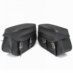 Retro mootorratta lisatarvikud sadulakott + Harley Crown Prince'i k&uuml;lgkott Edge Box Knighti kott k&uuml;lgkott tagumine suur riputuskott 48cm x14cmx29cm must