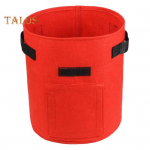 Kartulikasvatuskott Aia istutuspott aknakinnitusega teibiga klapi k&auml;epideme disain, h&otilde;lpsasti liikuv paks kahekihiline istutuskott L punane