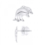 LEA &; ARTHUR - Laste k&otilde;rvar&otilde;ngad "2 DELFIINI" Mustrid 375 Tuhanded valge kuld - SILICONOR jalutusk&auml;ru s&uuml;steem - Laste ehted