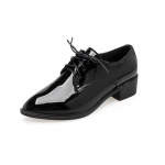 Naiste Oxford Flats S&uuml;giskevadised PU-nahast kingad Naine T&auml;ismust kontoris Naiste Derby Paelad Zapatillas Mujer vabaaja jalap&uuml;ksid 38