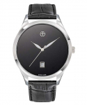 Mathey-Tissot Urban Nahkrihm Must sihver Kvarts H411NM Meeste k&auml;ekell must