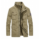 S&otilde;jav&auml;ejope Meeste Kvaliteetne S&uuml;gistalve V&auml;lisriided Puuvillane Cargo Multi-Pocket Mid-Long mantlid Meeste Campera M