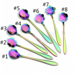 V&otilde;luv&auml;rvi kullatud lusikas vikerkaarev&auml;rviline kirsi&otilde;ielusikas roosilusikas v&auml;rviline kohvilusikas 3