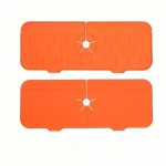 1 tk k&ouml;&ouml;gisegisti valamu pritsmekaitse, silikoonsegisti veekogumismatt, kraanikausi t&uuml;hjenduspadi segisti taga, hall kummist kuivatusmatt 2pcs oranž