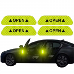 Peegeldav autoukse kleebis Avamise ohutushoiatus Helkuri lintkleebis Auto autotarvikud V&auml;lis-sisehelkuri kleebis 4 PCS punane