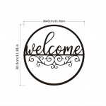 1 tk Metallist Tere tulemast silt v&auml;lisuksele - Must seinakaunistus sise-/v&auml;listingimustesse | Ideaalne esikule, elutuppa, koduaktsendiks helehall v&auml;rv