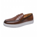 Moodsad Uued Valge Talla Meeste Ehtsa Nahast Kingad Mood Retro K&auml;sit&ouml;&ouml;na &Otilde;mmeldud Vabaaja Slip-on Loaferid Suurused Meestele 38 pruun