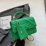 Moodne naiste PU-nahast Samll Square &otilde;lakott Vintage &uuml;hev&auml;rviline &uuml;lemise k&auml;epidemega Crossbody kott v&auml;ikese rahakotiga 21x8x16cm roheline