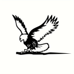 Atraktiivne 1 tk metallist kotka siluett &ndash; maal&auml;hedane kodukaunistus. P&otilde;nev terasest v&auml;ljal&otilde;ige terrassile, mis muudab teie ruumi silmapaistvaks. must