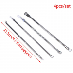 4 tk roostevabast terasest mustpeade komedooni komplekt akne eemaldaja mustpeade eemaldaja h&otilde;be