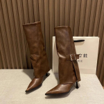 Terava ninaga Naised K&otilde;rged Saapad K&otilde;rged Kontsad Kingad Nahast Naine 2025 Trend Talvine Gladiaator Seksikas P&otilde;lv k&otilde;rge Chelsea Botas De Mujer 35 must