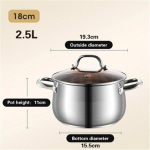 Paksendatud induktsioonpliidi supipott Gaasipliit Topeltk&otilde;rvaga pott supi keetmiseks Hotpot 304 roostevabast terasest supipotid