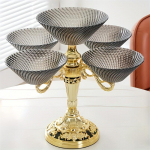 1 tk, Euroopa stiilis p&ouml;&ouml;rlev puuviljakorv, mitmetasandiline suupiste- ja kommin&otilde;u, elutoa dekoratiivne keskosa, plastikust puuviljaalus, peotarbed must