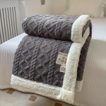 1 tk Taffeta kahepoolne lambavillast vooditekk, talvine paksendatud soe diivantekk, kliimaseadme tekk igaks aastaajaks 100X150cm gray