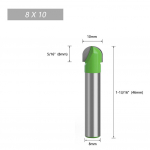 8mm varrega sf&auml;&auml;riline frees &uuml;mara otsaga kumerusfrees CNC freesitera raadiusega s&uuml;damikuga karbifrees t&auml;iskarbiidist ruuteriteraga puidule elektrit&ouml;&ouml;riista osa 8X10