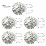 5/10 tk Rhinestone'i n&ouml;&ouml;pide katted Lillede varrukate n&ouml;&ouml;pide katted, ei &otilde;mmelda kiirn&ouml;&ouml;bi klambriga n&ouml;&ouml;pide kaunistused kleit-&uuml;likonnale Tux s&auml;rk Smoking DIY 5pcs sinine