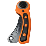 45 mm nahast k&auml;sit&ouml;&ouml; p&ouml;&ouml;rlev l&otilde;ikur l&otilde;ikeriist kangast &uuml;mmargune tera DIY lapit&ouml;&ouml; &otilde;mbluste teppimisnuga ratta k&auml;epide oranž