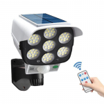 77 LED-v&auml;lise liikumisanduriga p&auml;ikesevalgustid FloodLight veekindel traadita mannekeeni peibutav v&otilde;ltsturvakaamera veranda aia terrassile 2000LM