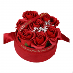 Bath Soap Rose Flower Box Artificial Personality in Gift for Her Red