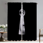 Fornasetti Blackout Kardinad 2 tk Kodu Sisekujundus Kardinad Kaamera Elutuba Kardin Halloweeni Kaunistus K&ouml;&ouml;k W96xH137cmx2pcs-CL
