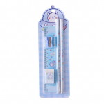 Kustutuspliiatsi komplekt Plastikust puitmaterjalist Lihtne maalida Praktiline joonlaua pliiatsiteritaja komplekt