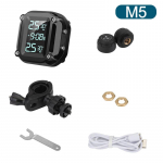 Mootorratta TPMS p&auml;ikeseenergia rehvir&otilde;hu monitor reaalajas rehvir&otilde;hu j&auml;lgimiss&uuml;steem temperatuurianduri h&auml;ires&uuml;steem M6