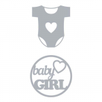 Matrice de d&eacute;coupe naissance - Body baby girl 6 cm