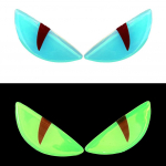 Mootorratta kuradi silmakleebised esitulede helendav pimestav v&auml;rvi 3D kleebised Mootorratta kere veekindel kaunistuskleebis B