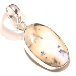 Dendritic Opal Gemstone Pendant Handmade Thanksgiving Gift Jewelry 1.6 t6a55