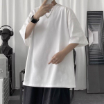 Meeste l&uuml;hikeste varrukatega &uuml;hev&auml;rviline T-s&auml;rk - Puhas must v&otilde;i valge, Lihtne suvine &uuml;laosa M (41-48 kg)