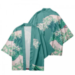 Suvine vabaaja kardigan Jaapani kimono mantliprint 5XL