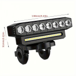 LED jalgratta esituli koos 130DB Bell jalgratta esitulega, laetav akupank, mitme mudeli jalgrattalamp m&auml;girattas&otilde;iduks 8LED