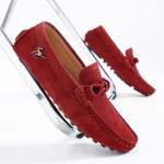 Kerged meeste vabaajajalatsid Nahast slip-on kingad Klassikalised meesterahva mugavad s&otilde;idujalatsid Meeste loafersid 39 punane