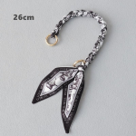 Uus mood kevadine naiste k&auml;ekotitarvikute osade ketid, eemaldatavad asendused, lillemustriga siidirihm, naiste meisterdamise kettkottide k&auml;epidemed 26CM must