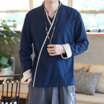 Suures suuruses meeste kimonokardigan Traditsiooniline Jaapani meeste yukata samurai riietus vabaaja harajuku kimonojoped T&auml;navar&otilde;ivad XXL