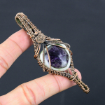 Sage Amethyst Handmade Copper Wire Wrap Pendant Jewelry 3.94 f3d28