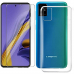 Film verre tremp&eacute; + Coque T&eacute;l&eacute;phone Housse Pour Samsung Galaxy A51 6.5 Etui Coque Housse en Gel Doux Arri&egrave;re